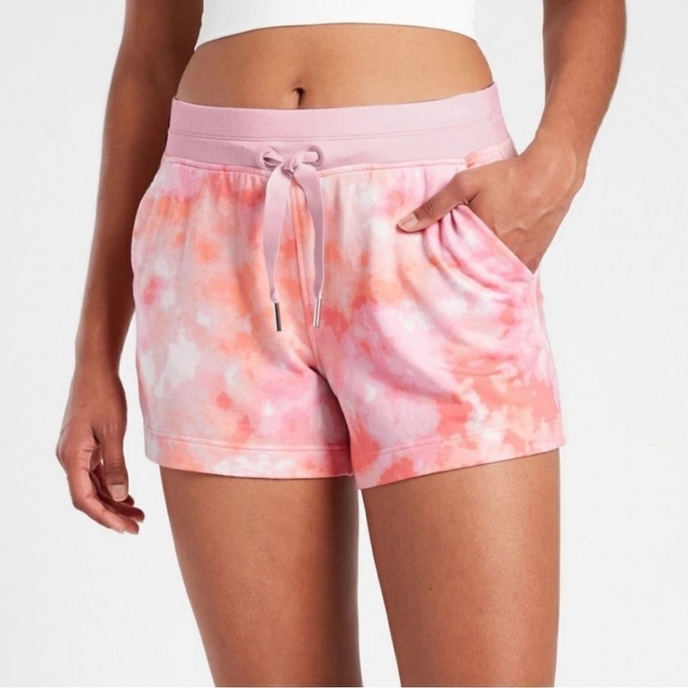 Athleta Balance Printed 4" Shortie Tie Dye Marble Print Lounge- Size 1X